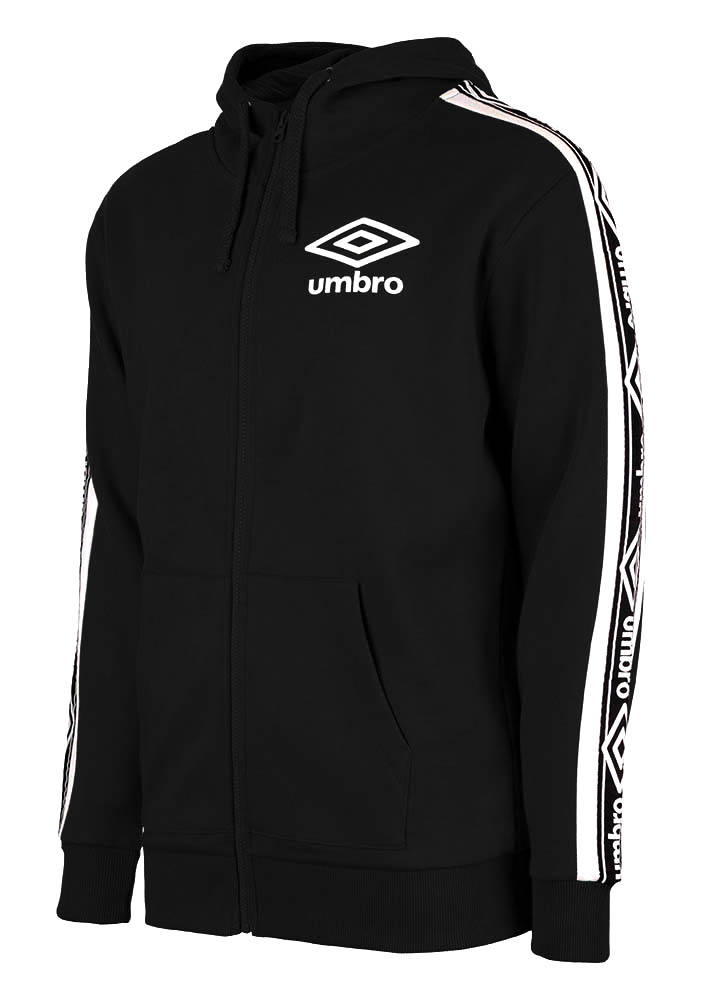 65506U-FL3 TAPED FZ HOODIE BLACK / BRILLIANT WHITE
