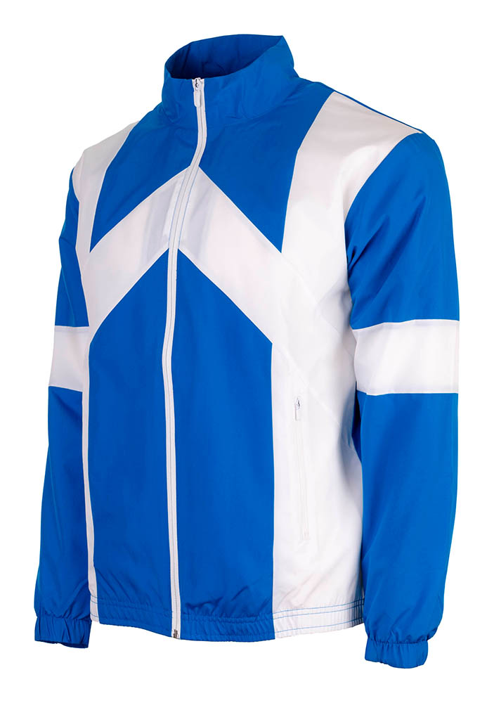 65498U-HG9 PANELLED FZ WINDBREAKER REGAL BLUE / BRILLIANT WHITE