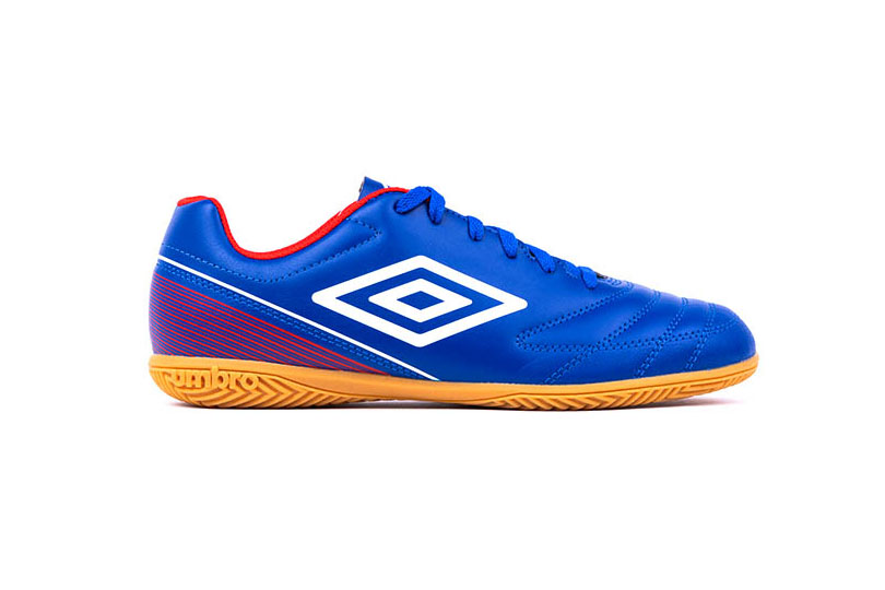 BOTAS UMBRO CLASSICO VII IC JUNIOR AZUL/BLANCA