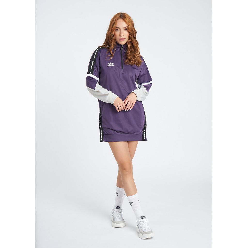 UMJL0056-Z3N LINA SWEAT DRESS WOMEN COSMOS/GREY MARL/WHITE