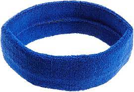 Cinta de pelo rizo algodón 18x5 cm, azul Blue
