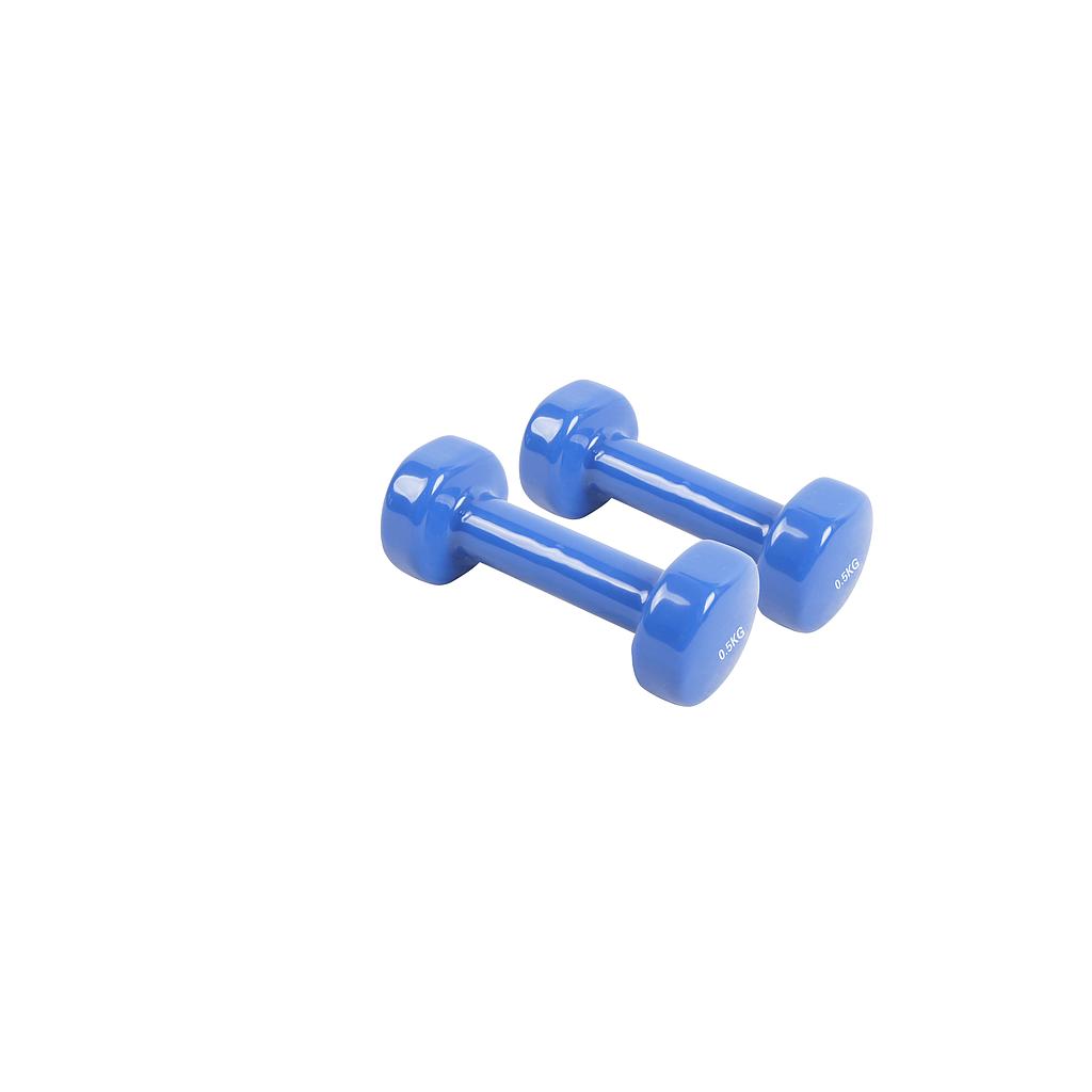 Par de pesas de aerobic recubiertas de vinilo, 2x2 kg Blue