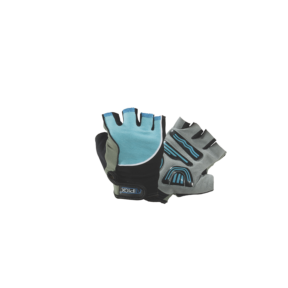 Guantes halterofilia AZUL mod. TONO, spandex con palma GEL. Blue
