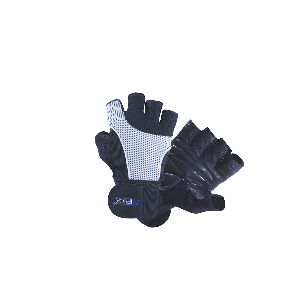 Guantes halterofilia mod. FITNESS POWER, refuerzo de GEL, con soporte muñeca. Blue