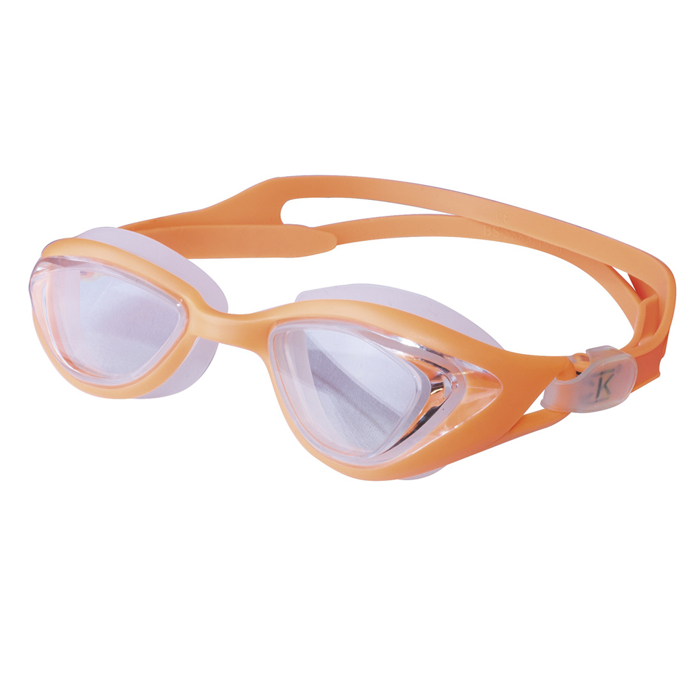 Gafas natación junior STYLE, doble banda silicona, monobloc Orange