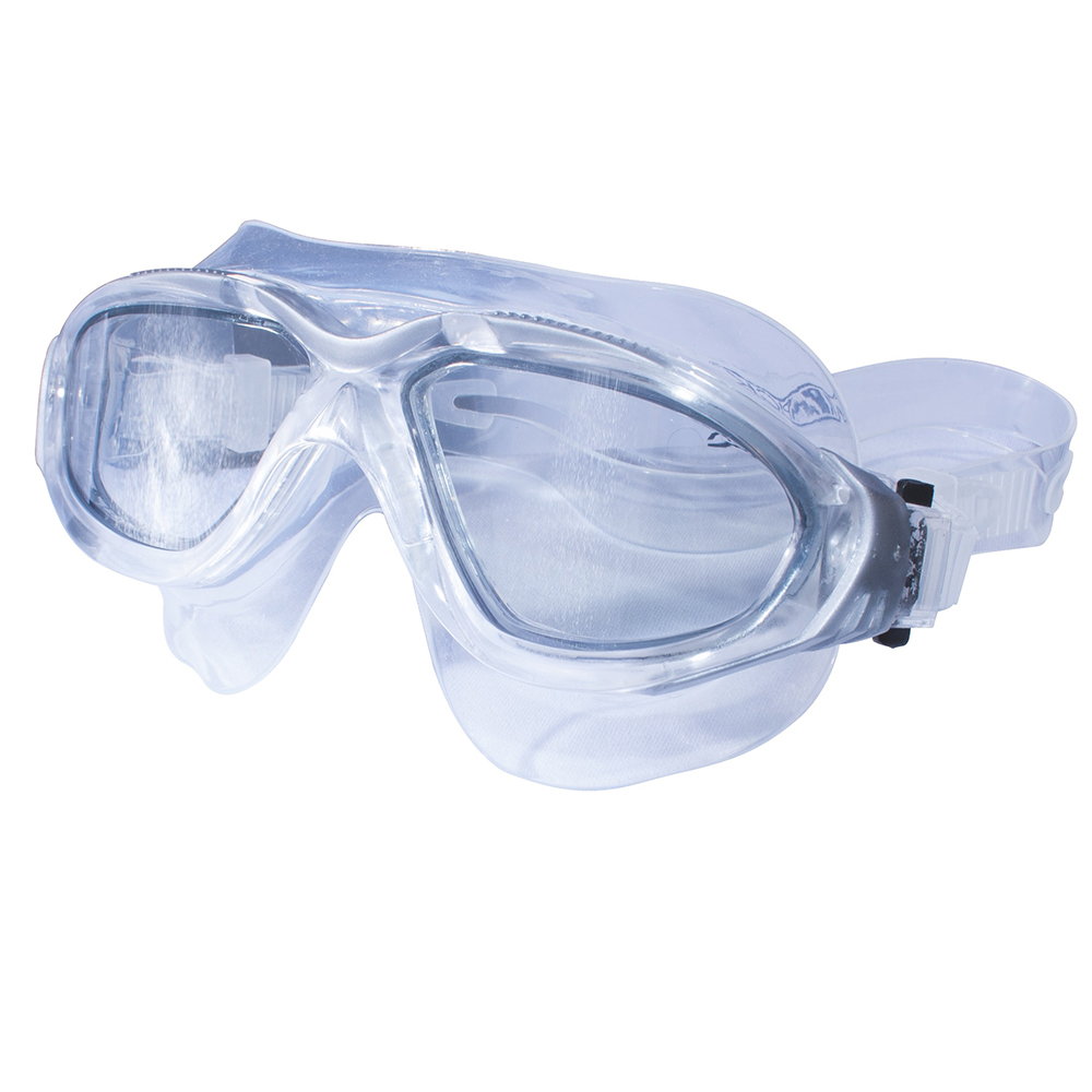 Gafas natación adulto MASK 180, en silicona líquida, doble banda silicona Transparent