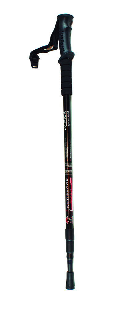 Baston senderismo aluminio. 65-135 cm, NG Black