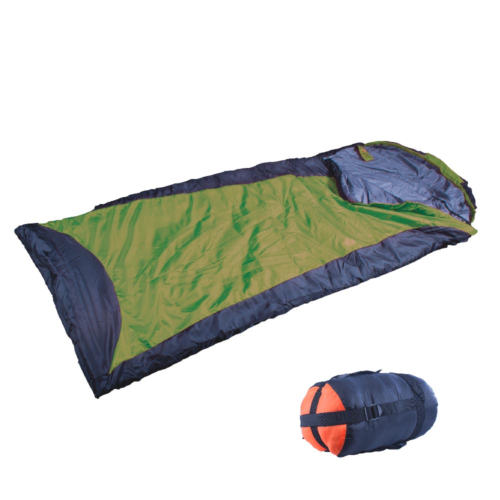 Saco Ultralight (190+30)x75CM,Negro/verde Green