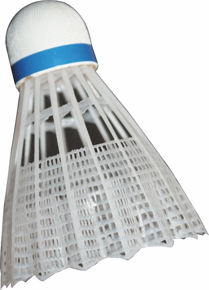 Tubo 6 volantes badminton, velocidad media (azul) Blue