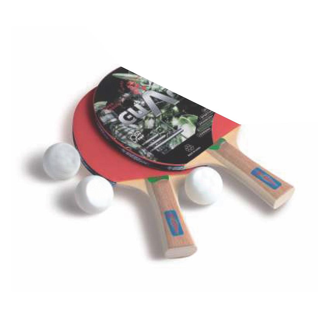 Juego Ping-Pong 2 palas ** + 3 pelotas, en blister Red
