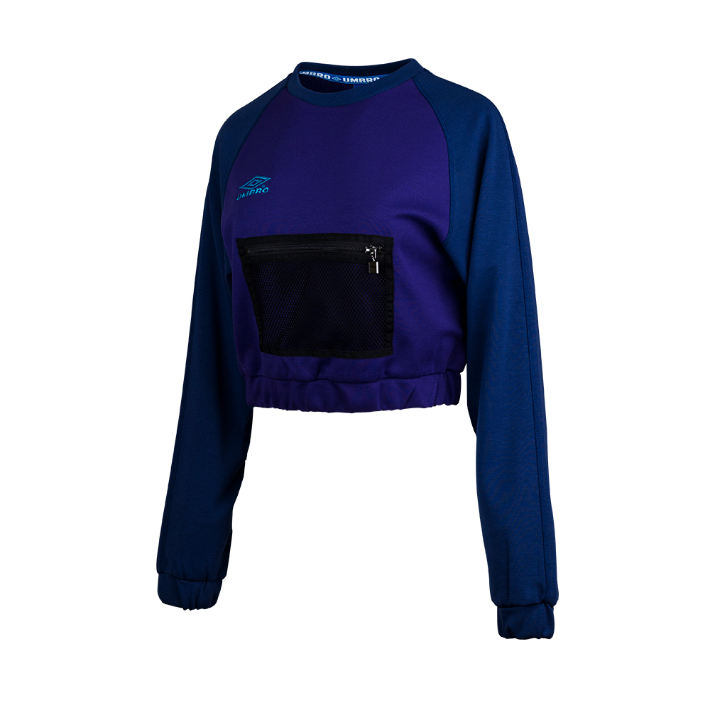 C20013-JJQ-PELO CREW SWEAT - WMNS INK / BLACK / SKYDIVE