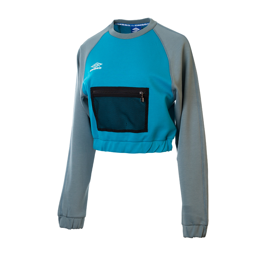 C20013-JL5-PELO CREW SWEAT - WMNS BLUE LEAD / SKYDIVE / WHITE