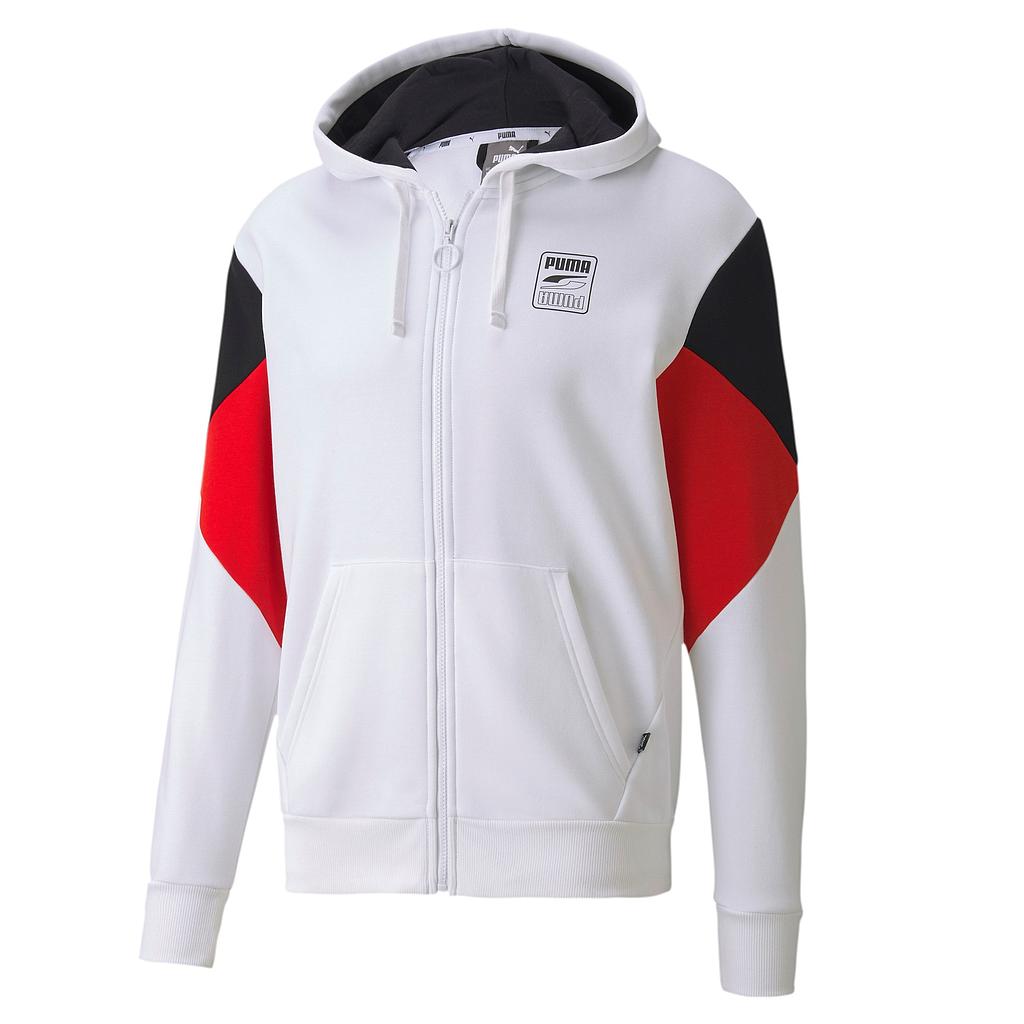 REBEL FZ HOODIE PUMA WHITE