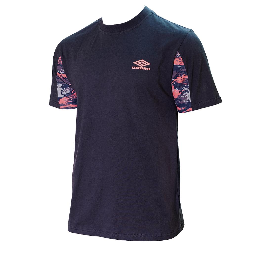 UMBRO RESORT CREW TEE INDIAN INK / PINK LIFT