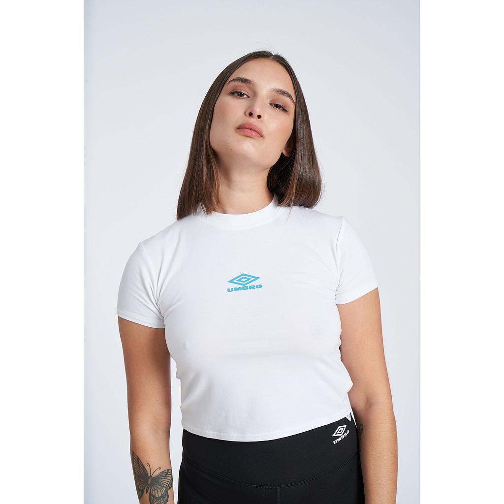 Camiseta Umbro Fitted Crop Tee Blanca