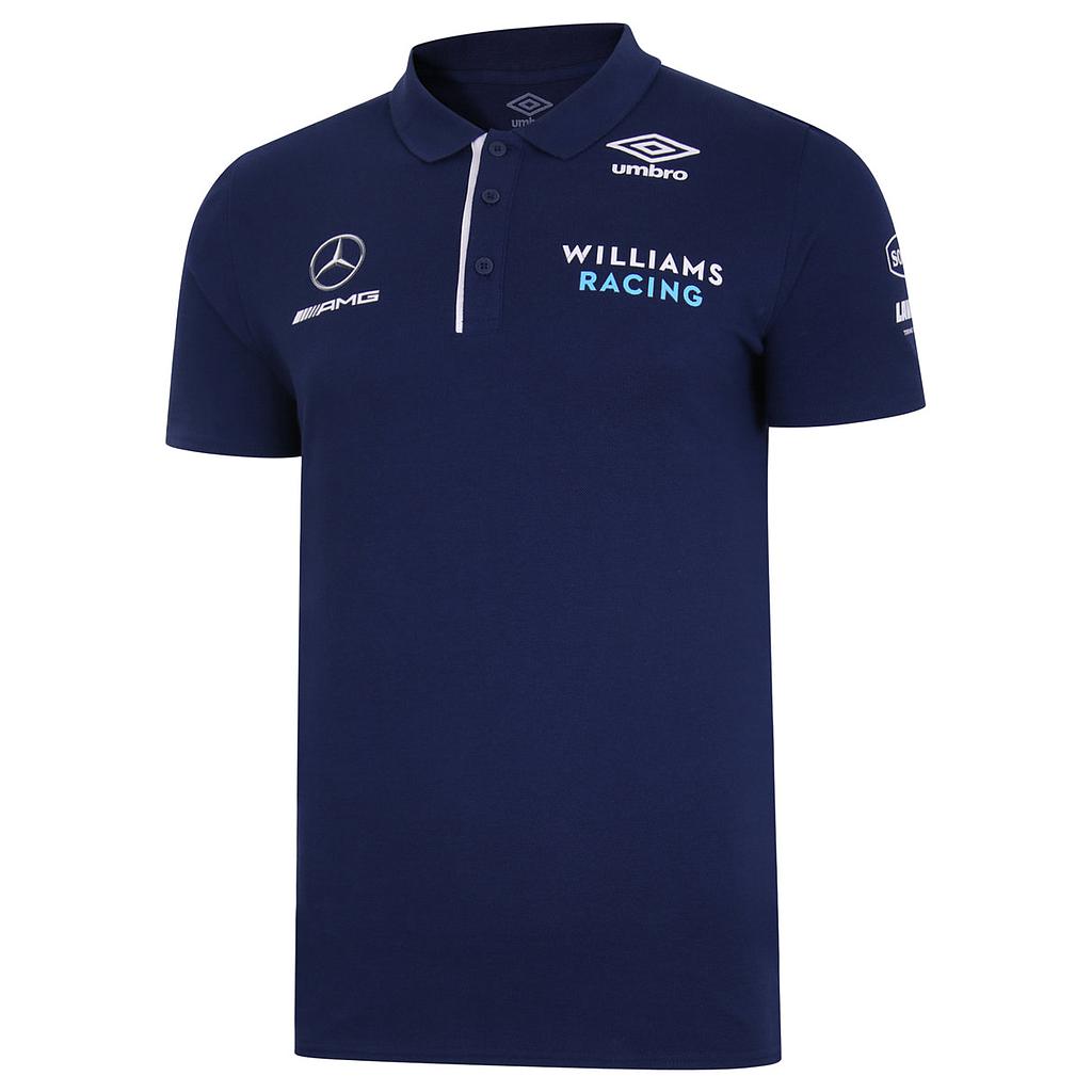 WILLIAMS RACING MEDIA POLO MEDIEVAL BLUE / BRILLIANT WHITE
