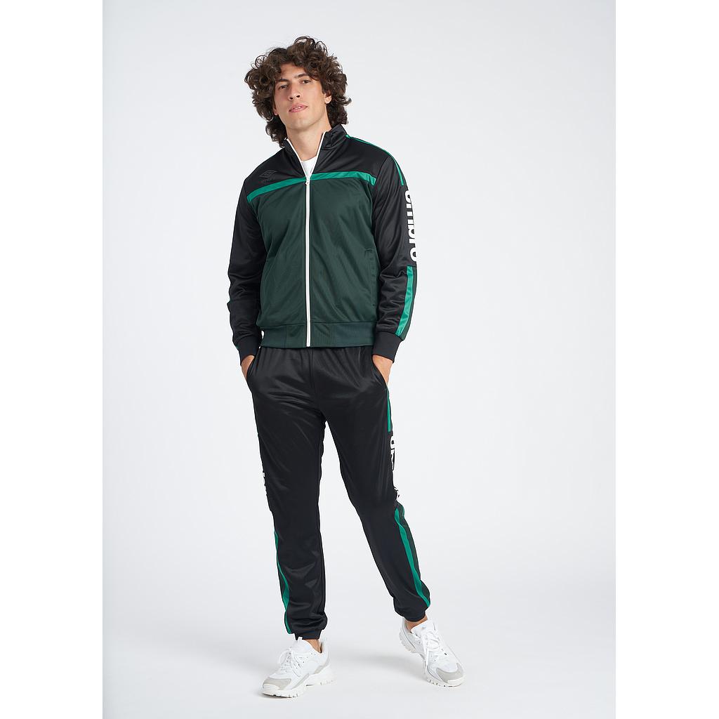 POLYTRICOT TRACKSUIT BLACK / EVERGREEN / BLANC DE BLANC (copia)