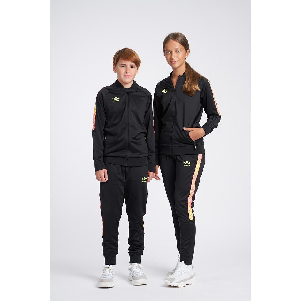 Chaqueta Umbro Axis Track Top - JNR - Black / Safety Yellow / Knockout Pink