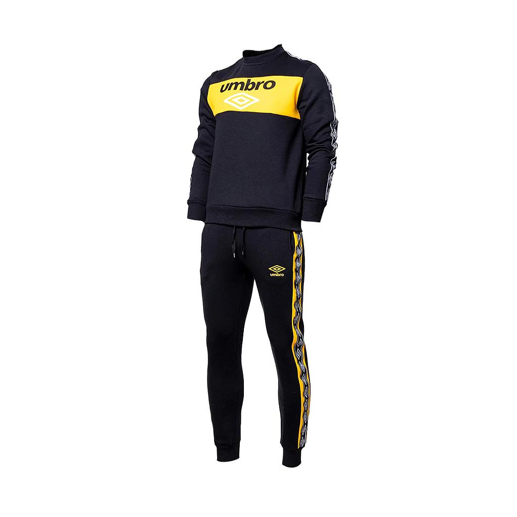 Chandal Umbro Crew Neck Tracksuit Black / Yellow