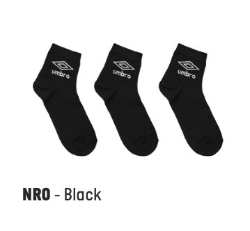 Calcetines Umbro Super Snickers Combed Negro Pack 3