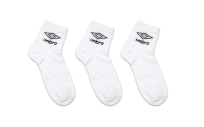Calcetines Umbro Super Snickers Combed Blanco Pack 3