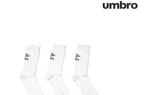 Calcetines Umbro Combed Blanco Pack 3