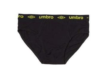 Slip Umbro Cotton Negro y Lima