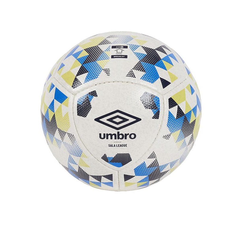Balón de Fútbol Sala Umbro Sala League White / Navy Blazer / Strong Blue / Sunny Lime