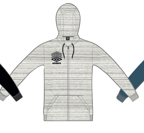 Chaqueta Umbro FW Terrace Zip Hoodie Grey Marl