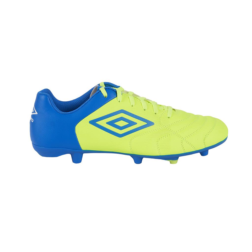 Bota de Fútbol Umbro Classico XI FG Safety Yellow / Regal Blue / White - JNR