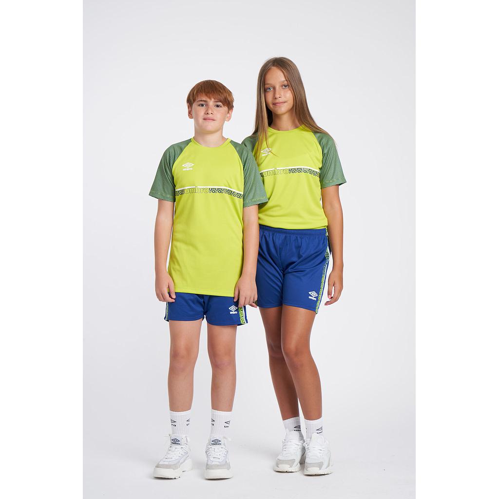 Camiseta Umbro Spirito Jersey - Jnr - Lime Punch / White / Sodalite Blue