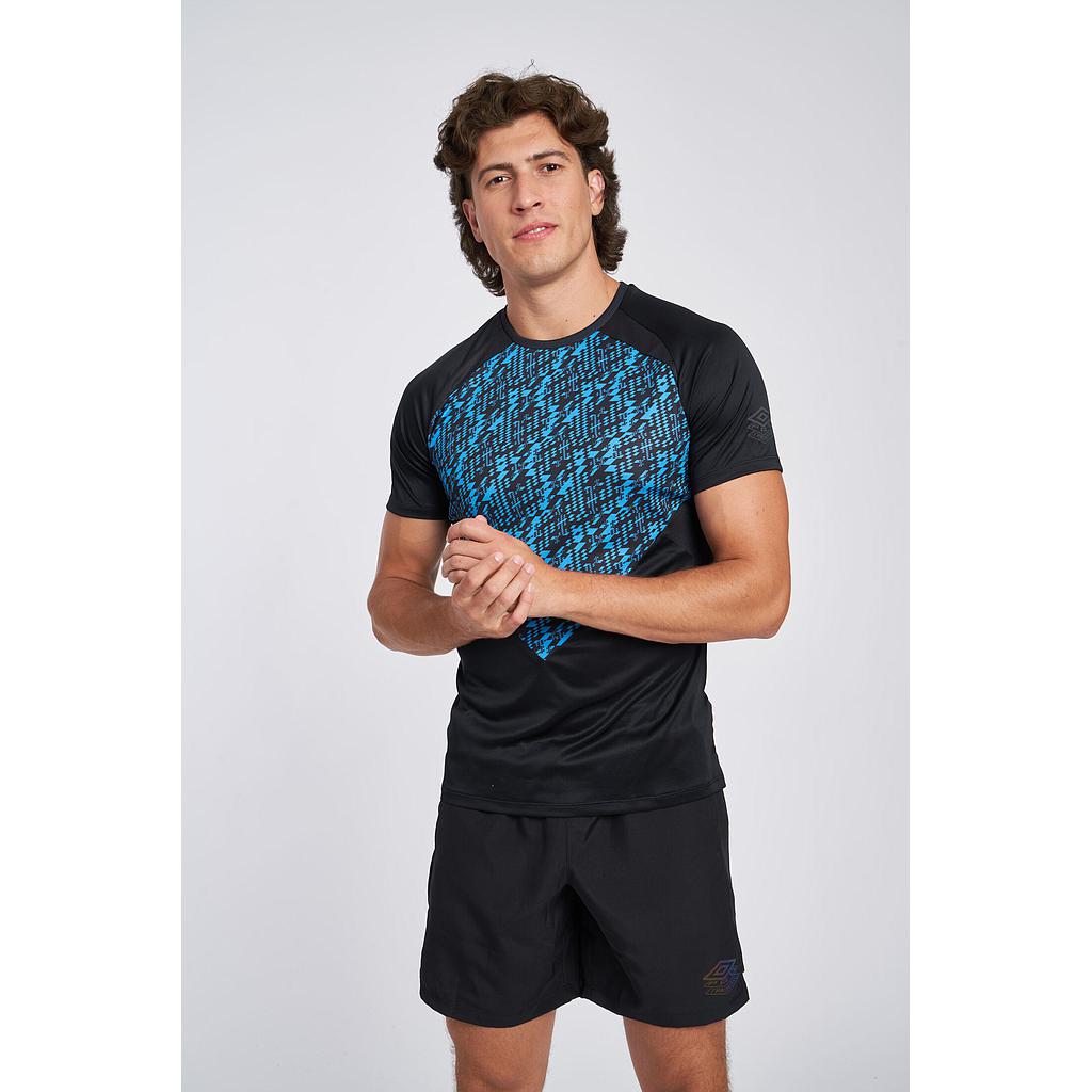 Camiseta Umbro Pro Training Graphic Jersey Black / Malibu Blue