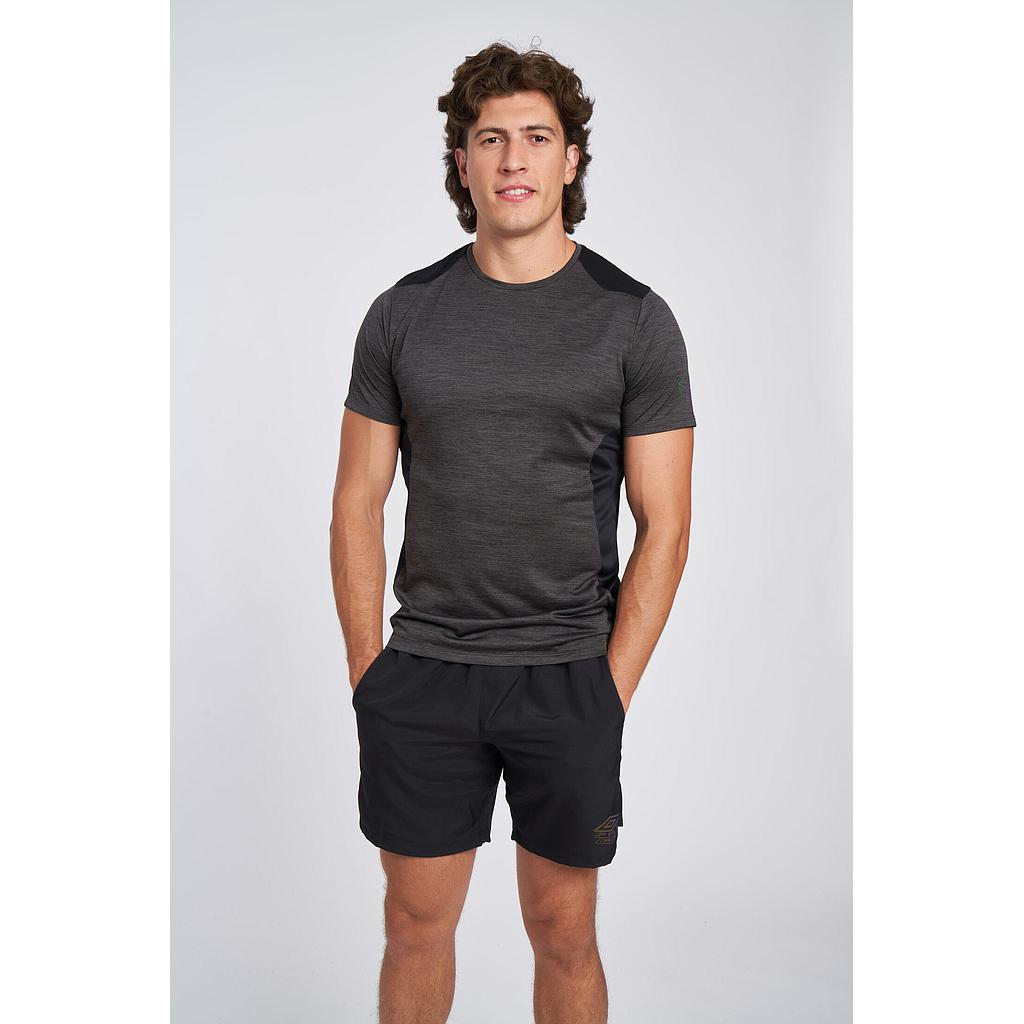 Camiseta Umbro Pro Training Marl Poly Tee Black Marl