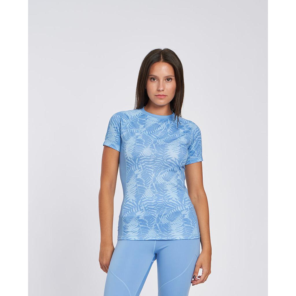 Camiseta Umbro Pro Training Printed Poly Tee - Womens Allure / Clear Sky