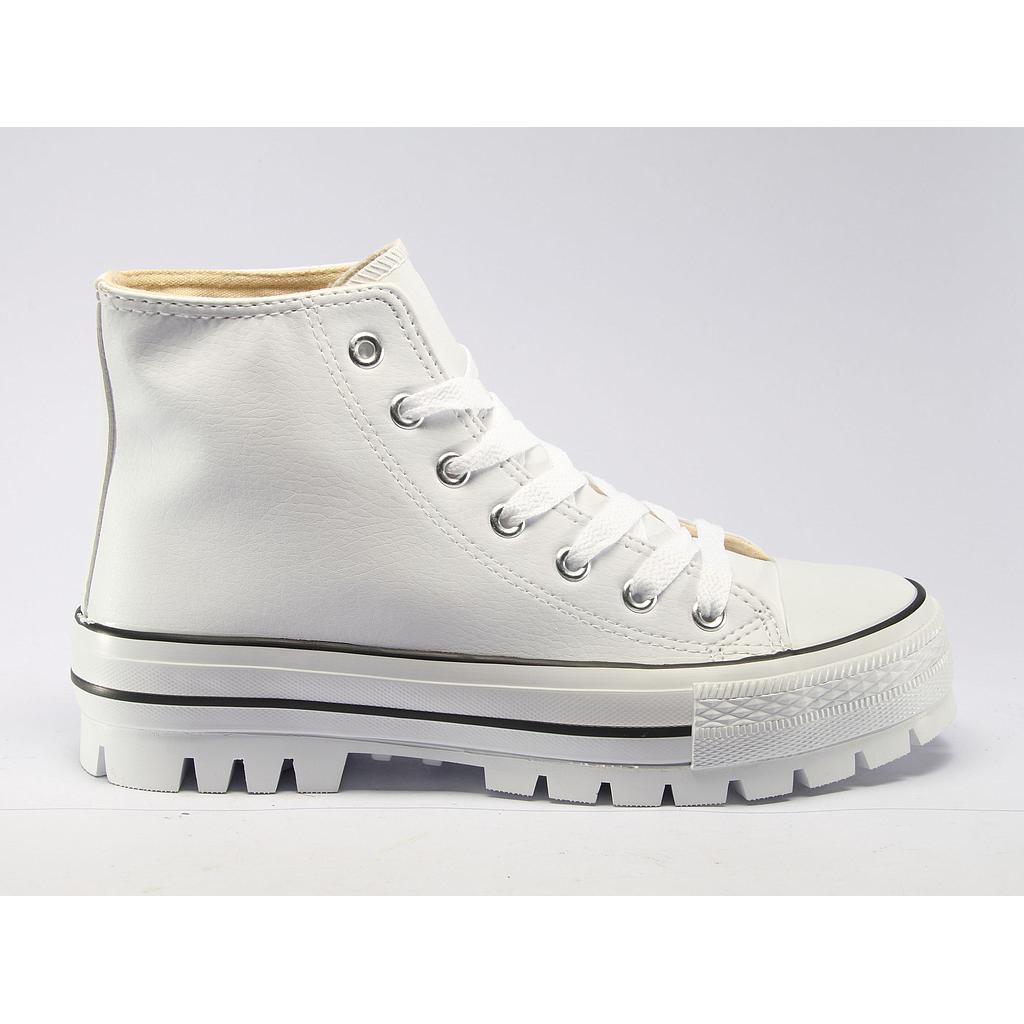 Zapatilla John Smith Leman Piel Blanco
