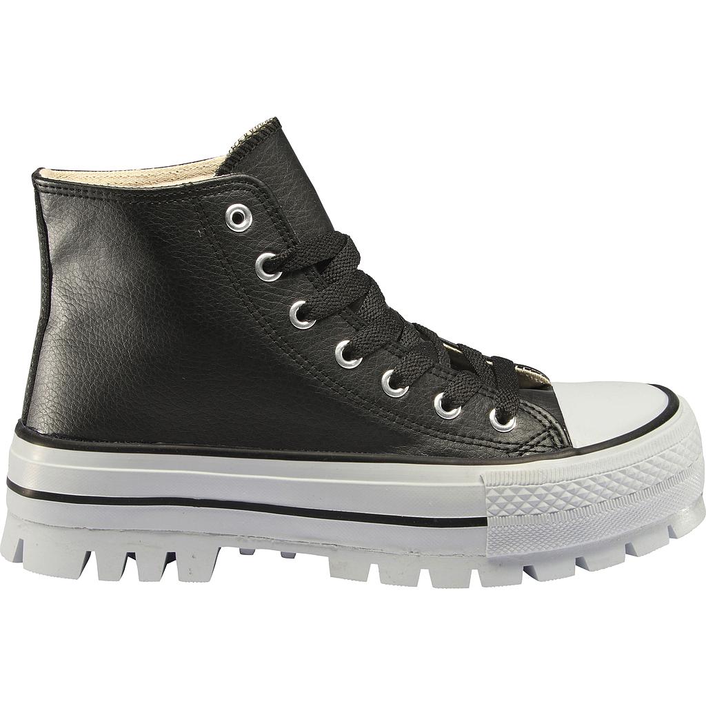 Zapatilla John Smith Leman Piel Negra