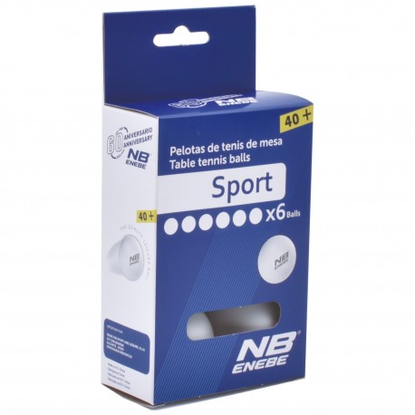 Pelota Ping Pong Enebe Sport 6 Unidades Blanco