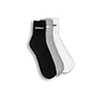 65530U-HGU PK3 BRANDED SPORTS SOCKS GREY MARL / BLACK / BRILLIANT WHITE