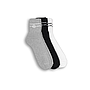 65531U-HGU PK3 STACKED LOGO SPORTS SOCKS GREY MARL / BLACK / BRILLIANT WHITE