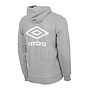 65521U-263 FW LARGE LOGO ZIP THROUGH HOODIE GREY MARL