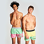 C10007-JJU-ETHOS SWIM SHORT BLACK / SOFT YELLOW / AQUA MINT