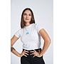 UMBRO FITTED CROP TEE - WMNS WHITE / SCUBA