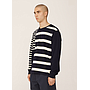 Polo Umbro YMC 60s Patchwork Football Jersey Cannoli Cream / Navy Blazer