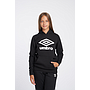 SUDADERA UMBRO FLEECE LARGE LOGO OH HOODY BLACK / WHITE
