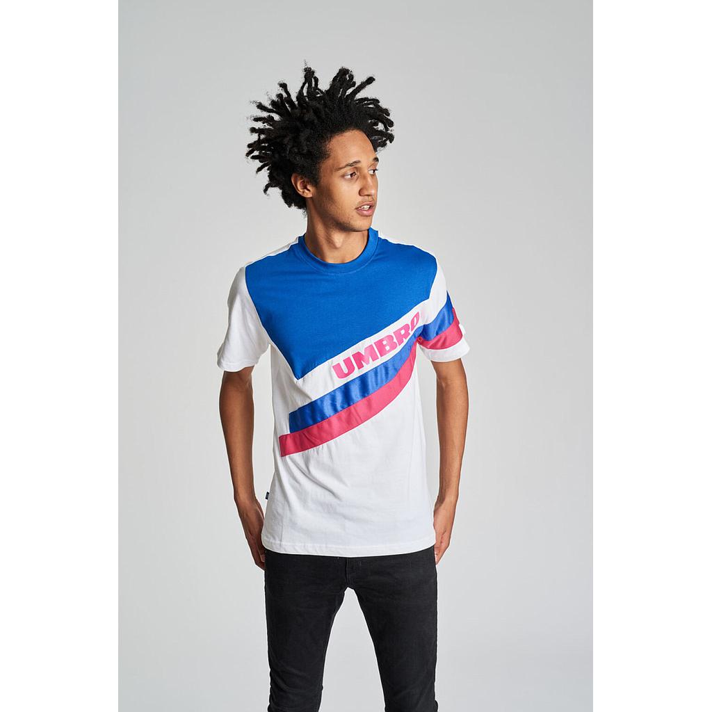 UMTM0336-Z1P SECTOR CREW TEE BRIGHT WHITE/DAZZLING BLUE/SORBET
