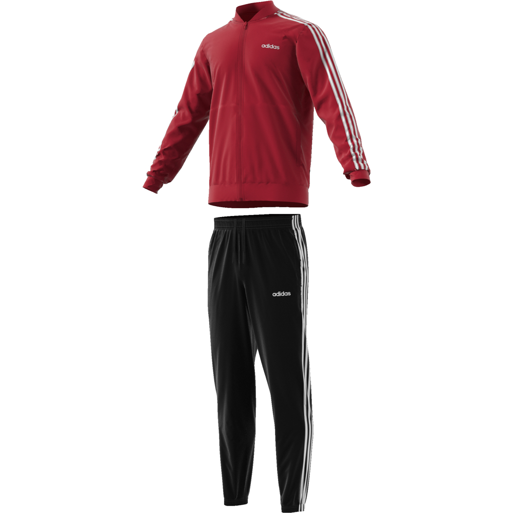 FH6637 Back to Basic 3 Stripes Tracksuit active maroon/black