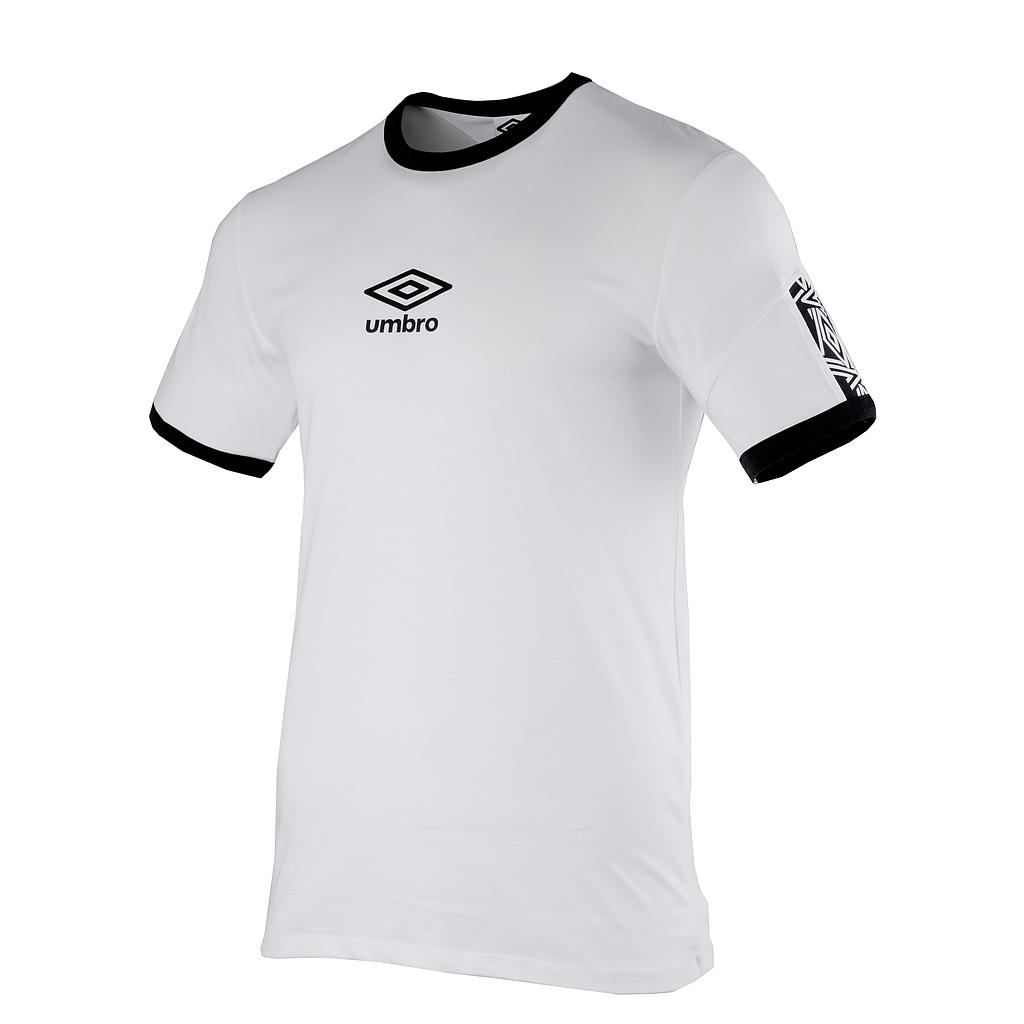 Camiseta Umbro Ringer Taped Logo White / Black
