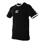 65657U-FL3 RINGER TAPED LOGO TEE BLACK / BRILLIANT WHITE