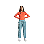 C20018-JJY-ALBA UTILITY PANT - WMNS BLUE LEAD / BLACK