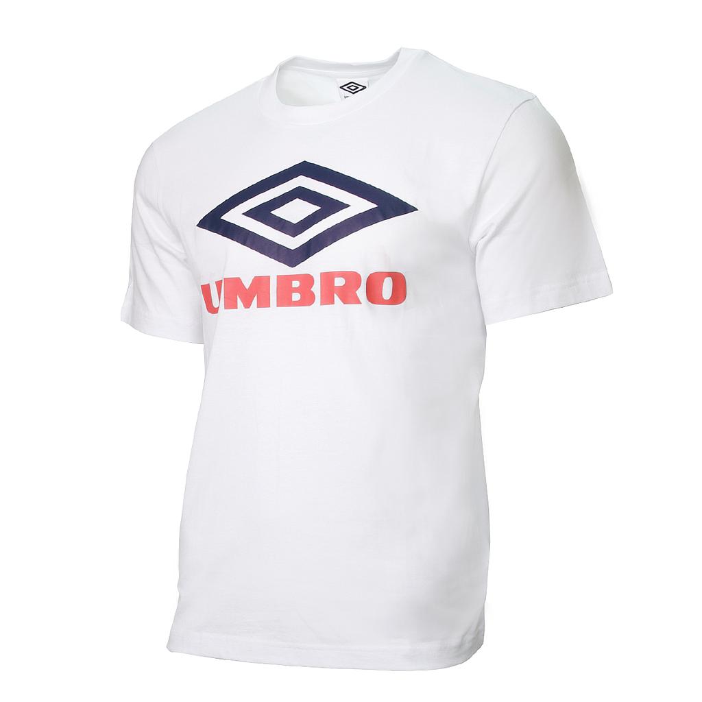 65802U-JG7 LARGE LOGO TEE BRILLIANT WHITE / PEACOAT / CHILI